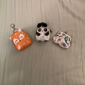 2 mini mini backpacks for dolls and a little jewelry, ring bag